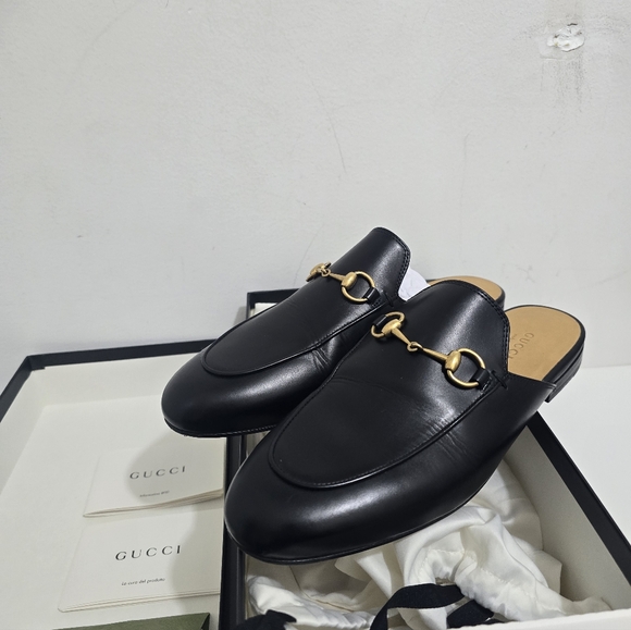 Gucci Princetown Horsebit Leather Mules, Black (Size 38) - Picture 13 of 14